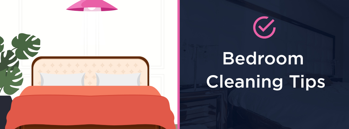 Bedroom Cleaning Tips banner.