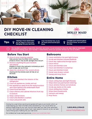 DIY Move-In Cleaning Checklist.