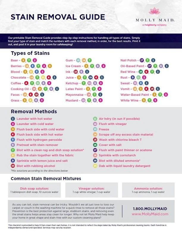 Stain removal guide image