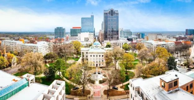 View of Raleigh, NC.