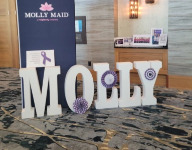 large letter display spelling Molly.