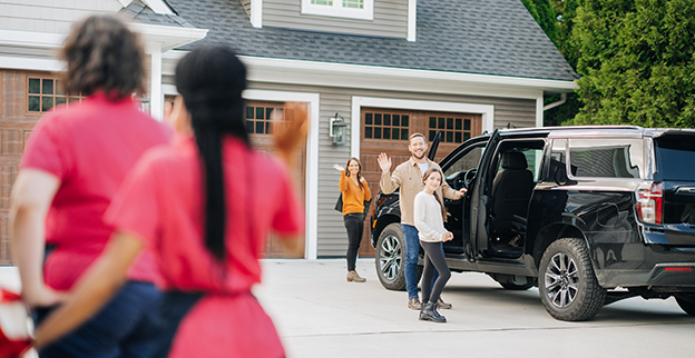 Molly Maid Employees leaving a home.