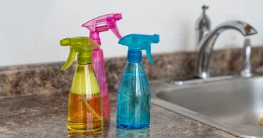 three homemade bathroom cleaners