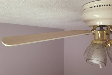 A clean ceiling fan blade.